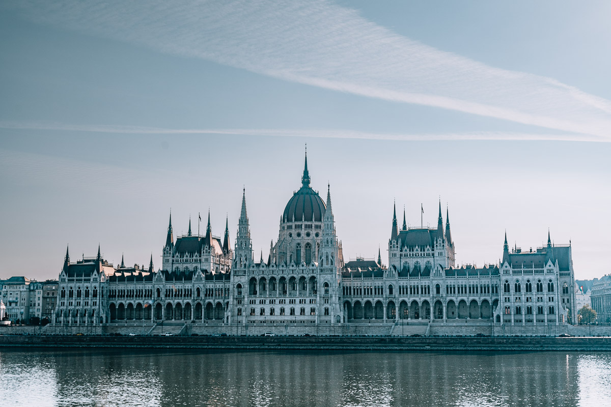 Budapest Parliament reflecting in the Danube, one of the stops on a 4 day Budapest itinerary